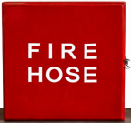 Fiberglass fire safety cabinet with gel coat finish